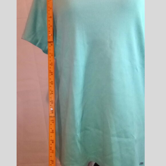 DKNY Womens T-Shirt Size L Aqua Sky Blue Cotton Crew Neck NWT - Picture 8 of 8